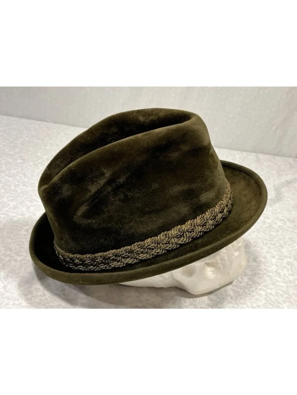 Vtg White New Haven Fur Felt Fedora Hat E.J. Hickey Co Sz 7 St Patrick’s Day - Picture 5 of 11